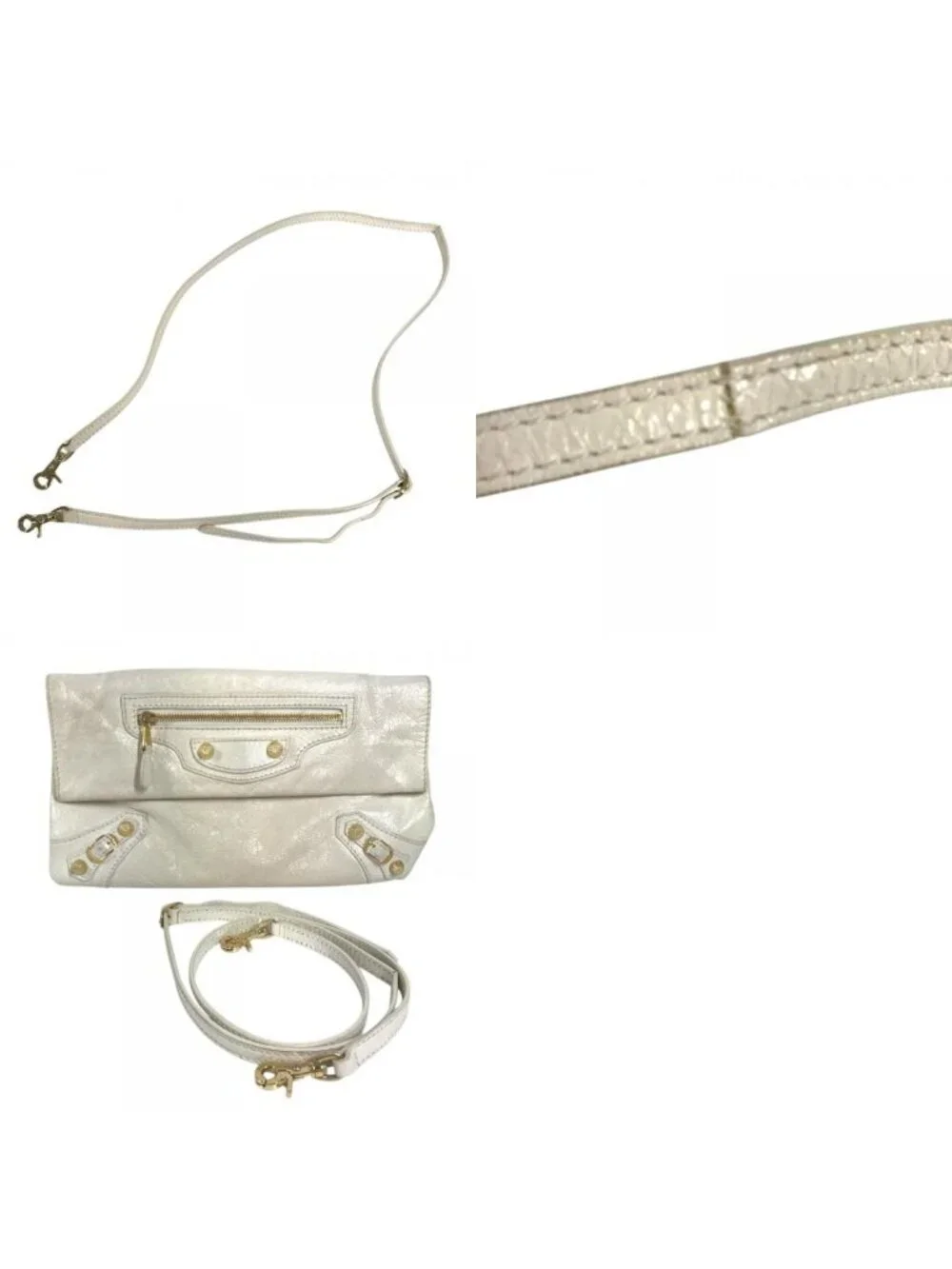 Balenciaga Clutch Giant Envelope Leather White